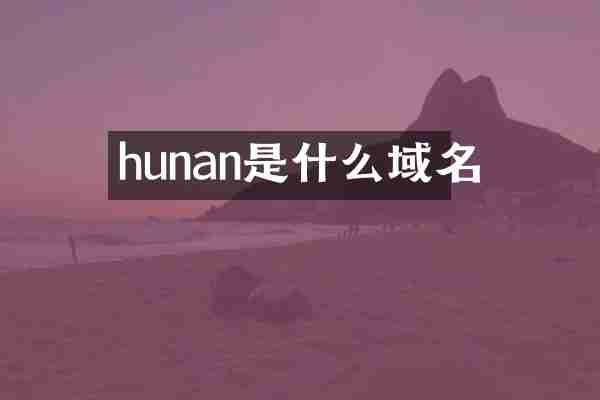 hunan是什么域名