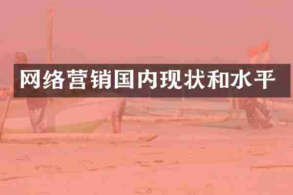 网络营销国内现状和水平