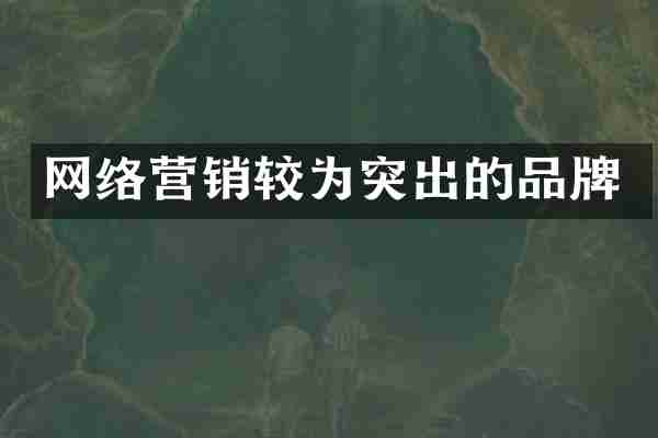 网络营销较为突出的品牌
