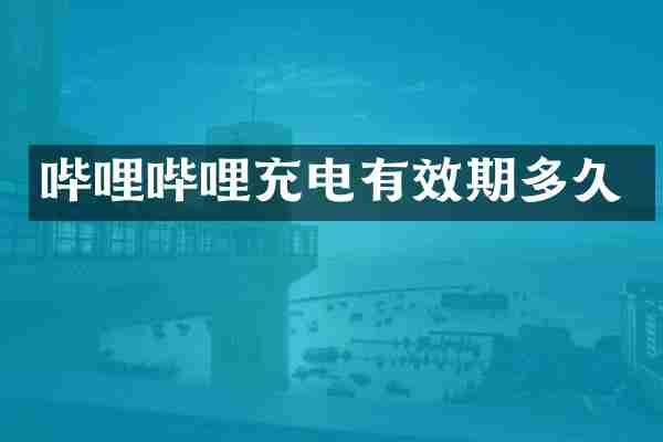 哔哩哔哩充电有效期多久