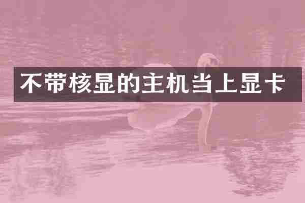 不带核显的主机当上显卡