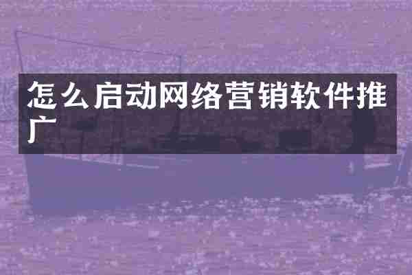 怎么启动网络营销软件推广