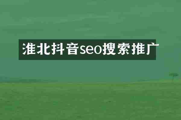 淮北抖音seo搜索推广
