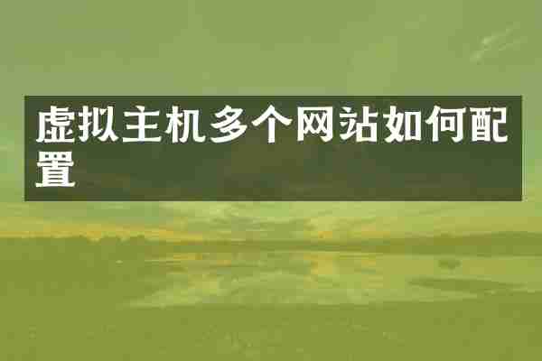 虚拟主机多个网站如何配置