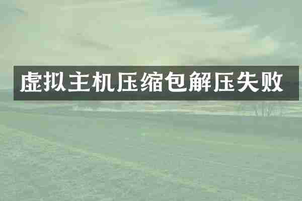 虚拟主机压缩包解压失败