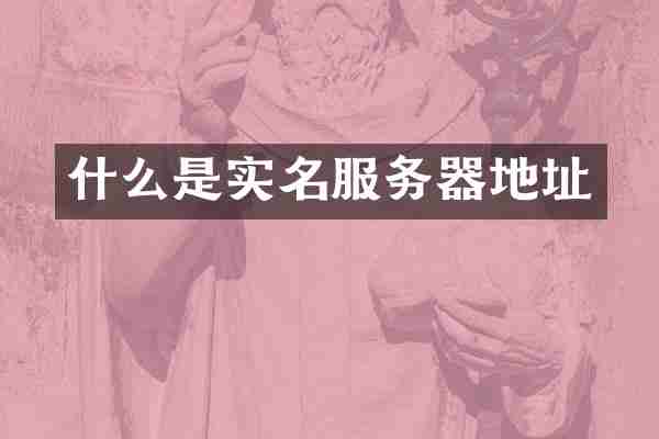 什么是实名服务器地址