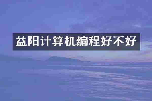 益阳计算机编程好不好