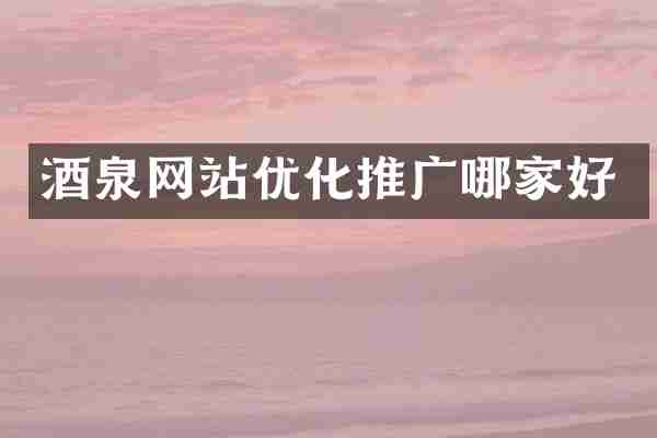 酒泉网站优化推广哪家好
