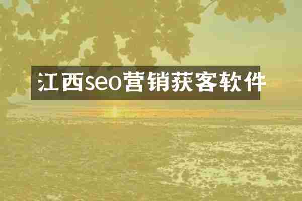 江西seo营销获客软件