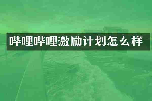 哔哩哔哩激励计划怎么样
