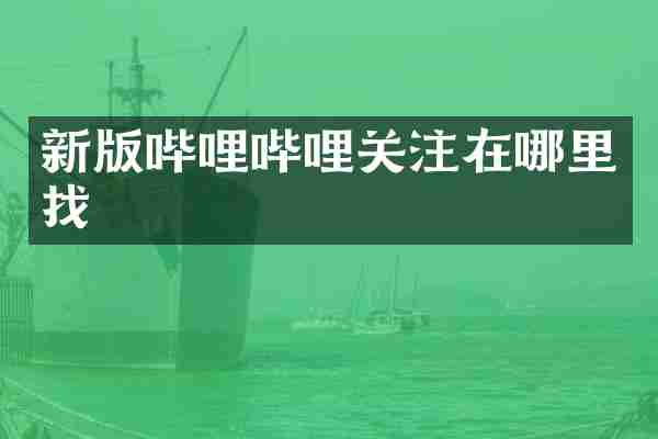 新版哔哩哔哩关注在哪里找
