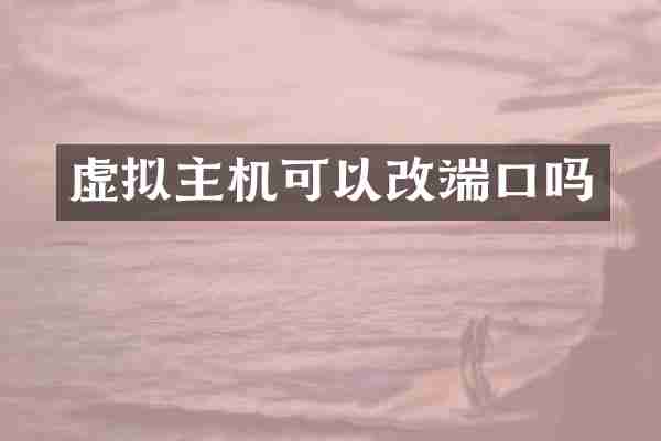 虚拟主机可以改端口吗