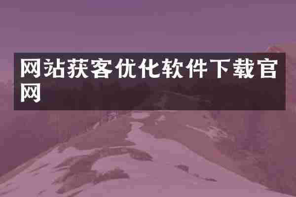 网站获客优化软件下载官网