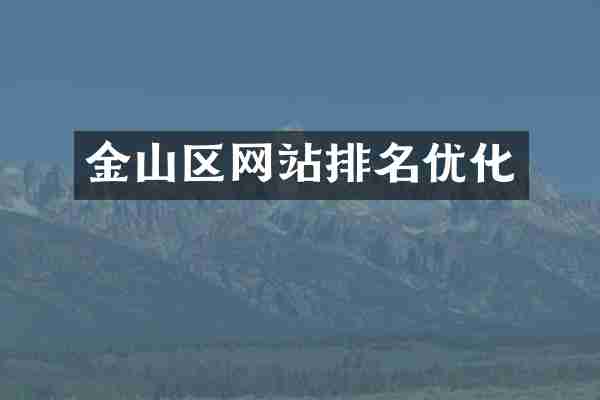 金山区网站排名优化