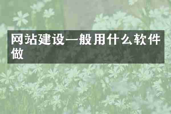 网站建设一般用什么软件做