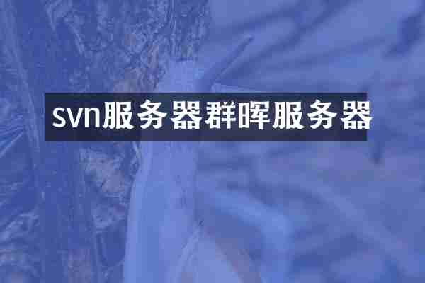 svn服务器群晖服务器