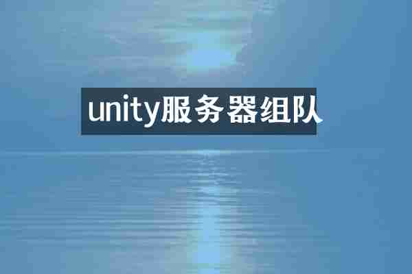 unity服务器组队