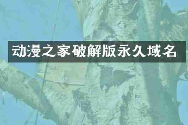 动漫之家破解版永久域名