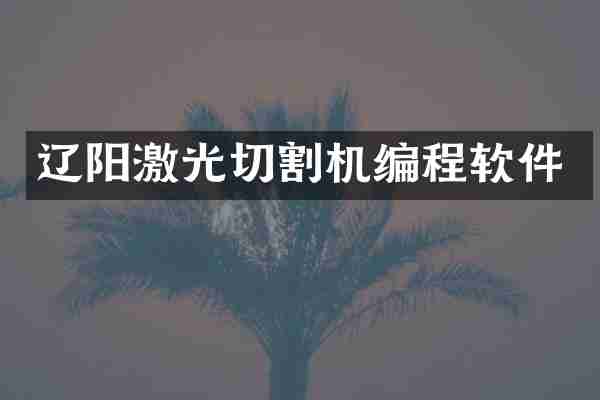 辽阳激光切割机编程软件