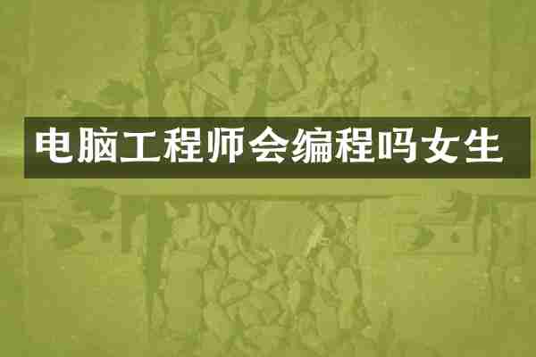电脑工程师会编程吗女生
