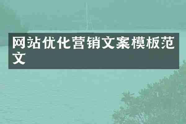 网站优化营销文案模板范文
