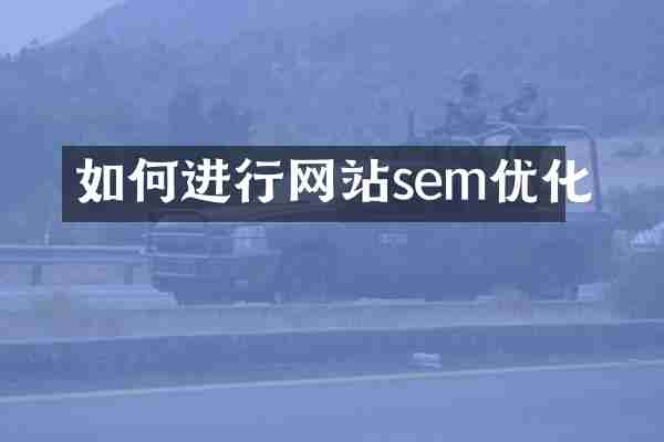 如何进行网站sem优化