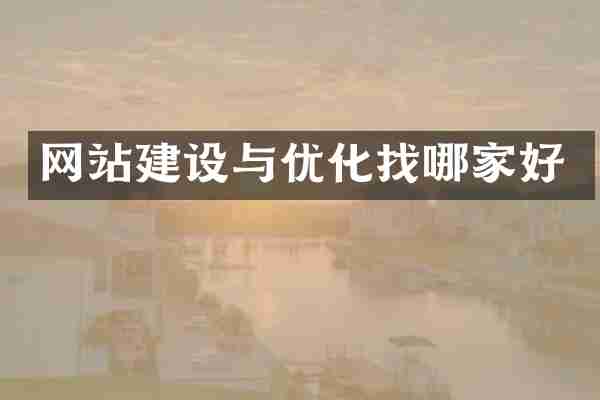 网站建设与优化找哪家好