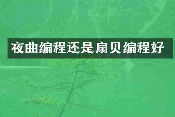 夜曲编程还是扇贝编程好