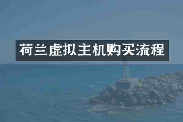 荷兰虚拟主机购买流程