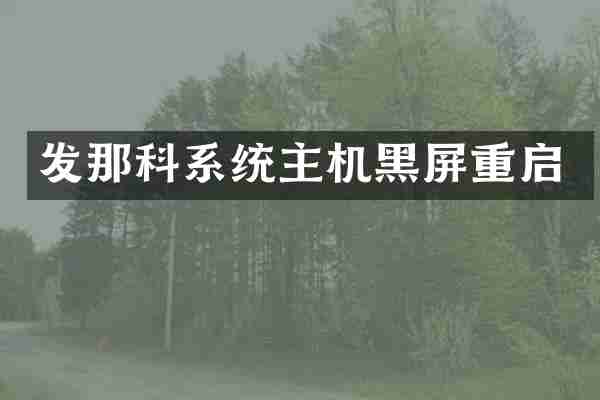 发那科系统主机黑屏重启