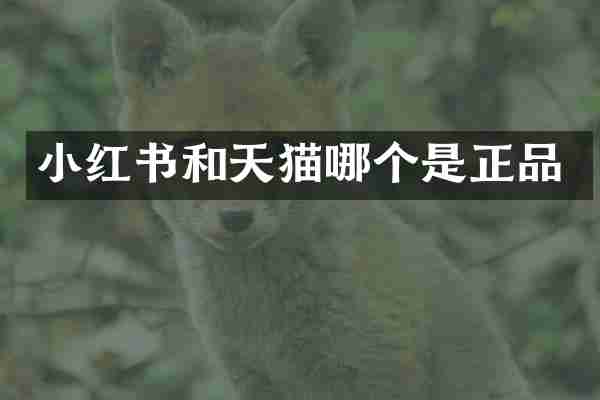 小红书和天猫哪个是正品