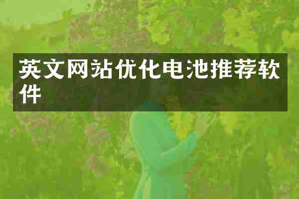 英文网站优化电池推荐软件