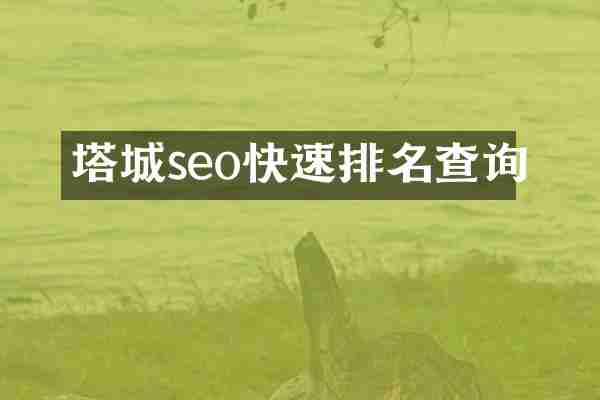 塔城seo快速排名查询
