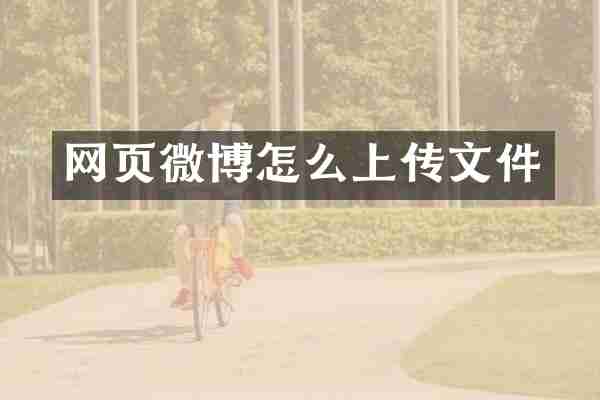网页微博怎么上传文件