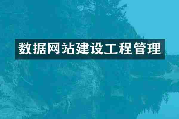 数据网站建设工程管理