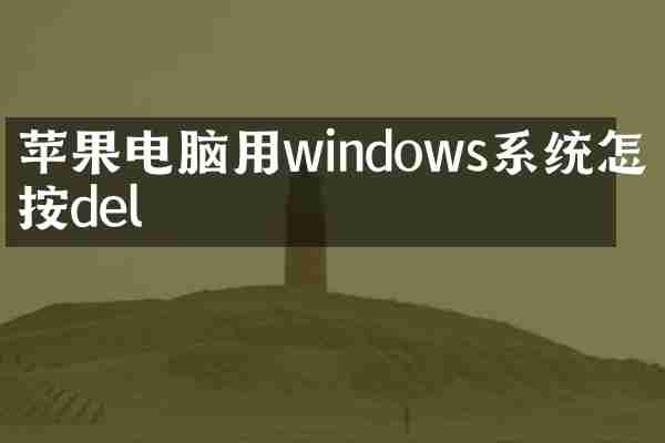 苹果电脑用windows系统怎么按del