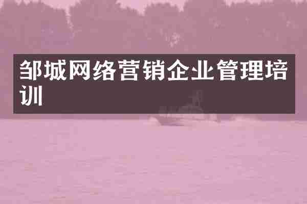 邹城网络营销企业管理培训