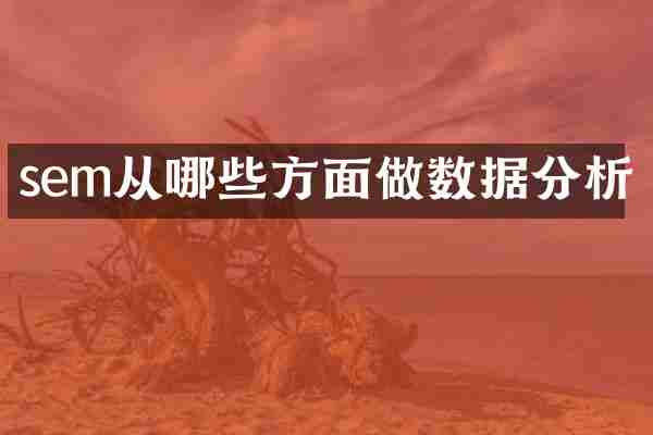 sem从哪些方面做数据分析