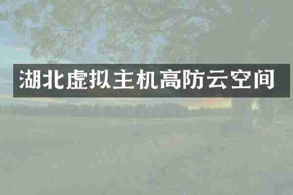 湖北虚拟主机高防云空间