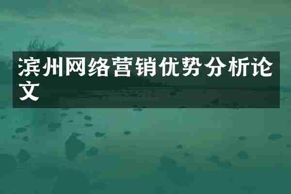 滨州网络营销优势分析论文