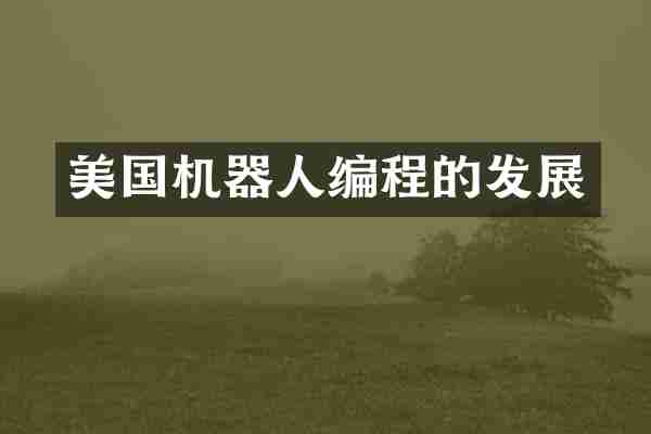 美国机器人编程的发展