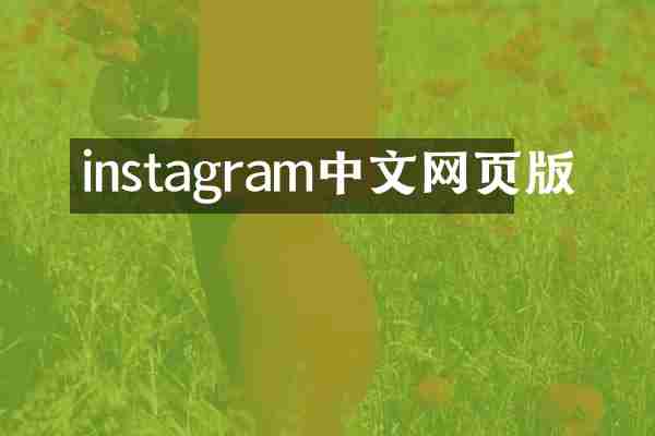 instagram中文网页版