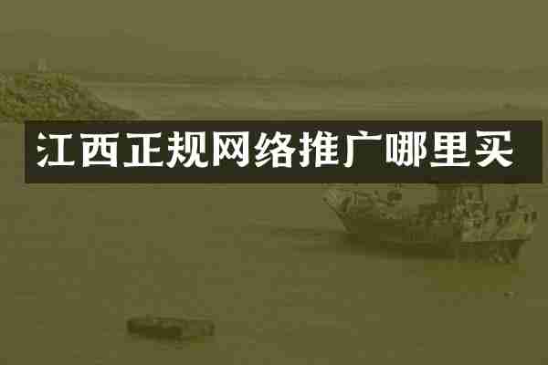 江西正规网络推广哪里买