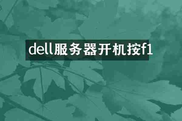 dell服务器开机按f1