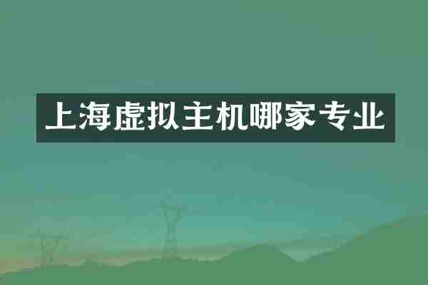 上海虚拟主机哪家专业