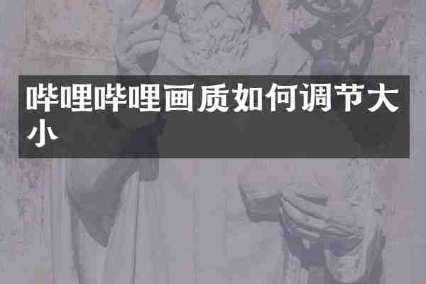 哔哩哔哩画质如何调节大小