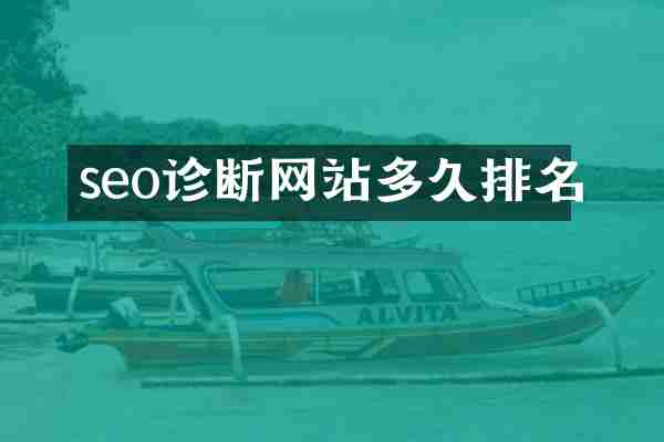 seo诊断网站多久排名