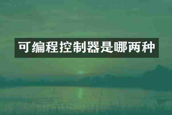 可编程控制器是哪两种