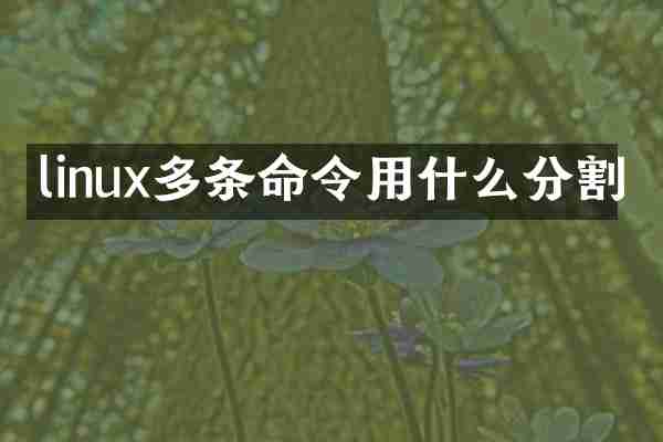 linux多条命令用什么分割