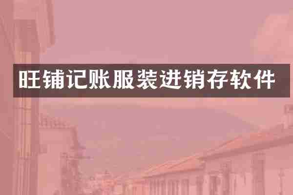 旺铺记账服装进销存软件